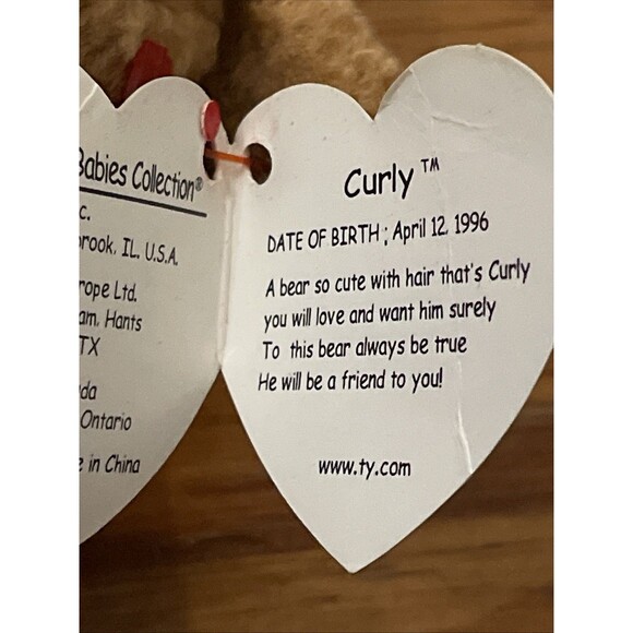 TY Lot of 5 1996-2004 Retired Bear Beanie Babies Princess Dear Curly - Picture 11 of 15